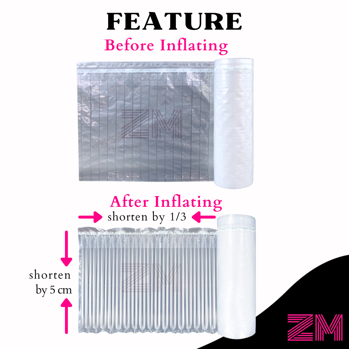 Transparent Inflatable Bubble Wrap (55µm) x 50meter